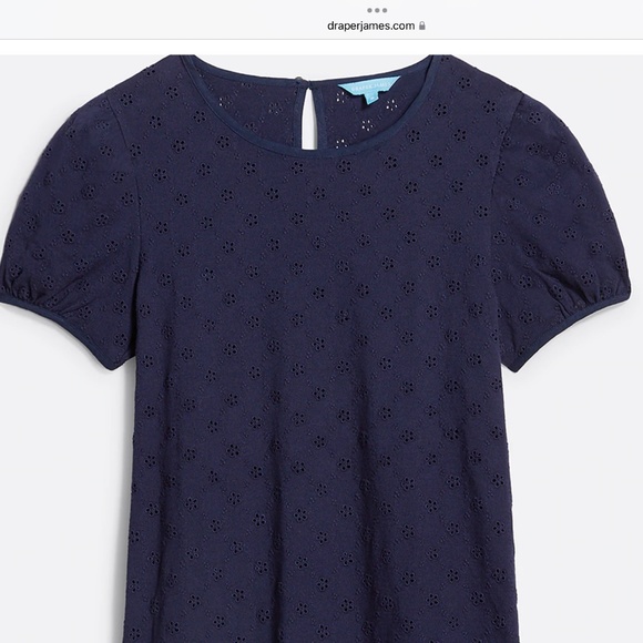 Brand new Draper James , size small , eyelet puffer sleeve top. - Picture 1 of 3
